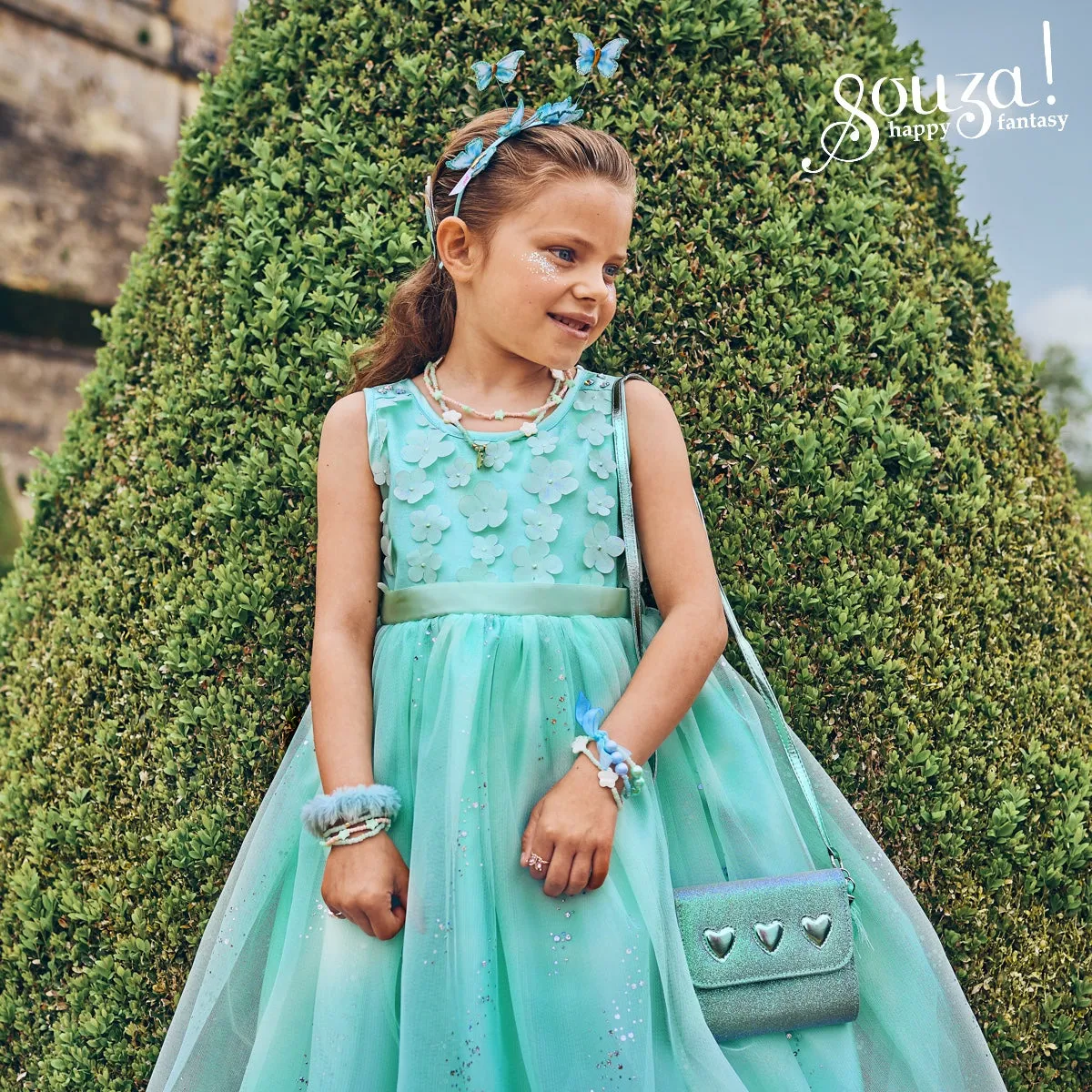 Souza! Florine vestito principessa blu verde
