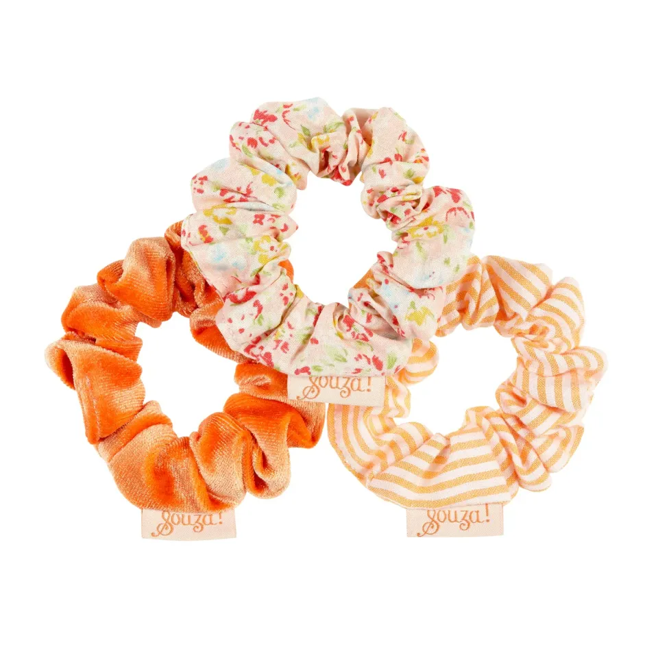 Souza! Elya scrunchie capelli corallo elastico