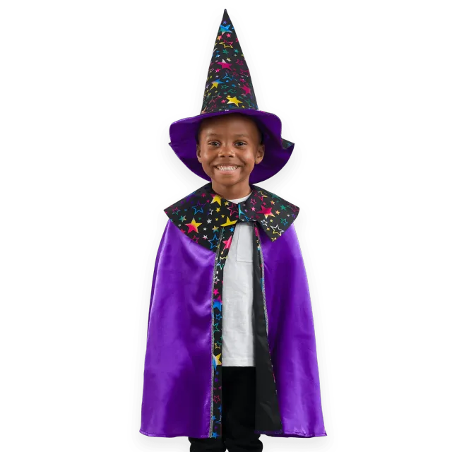 PRETEND TO BEE Wizard Costume Cape mantello mago con cappello