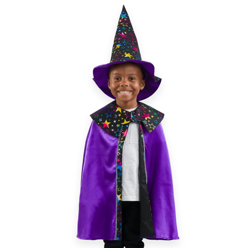 PRETEND TO BEE Wizard Costume Cape mantello mago con cappello