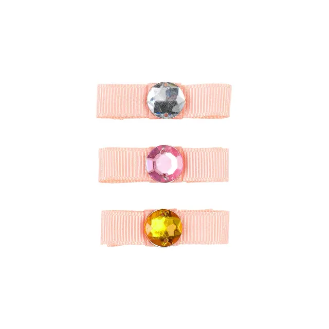 Souza! Yitte mollette capelli fiocco rosa 3 pezzi
