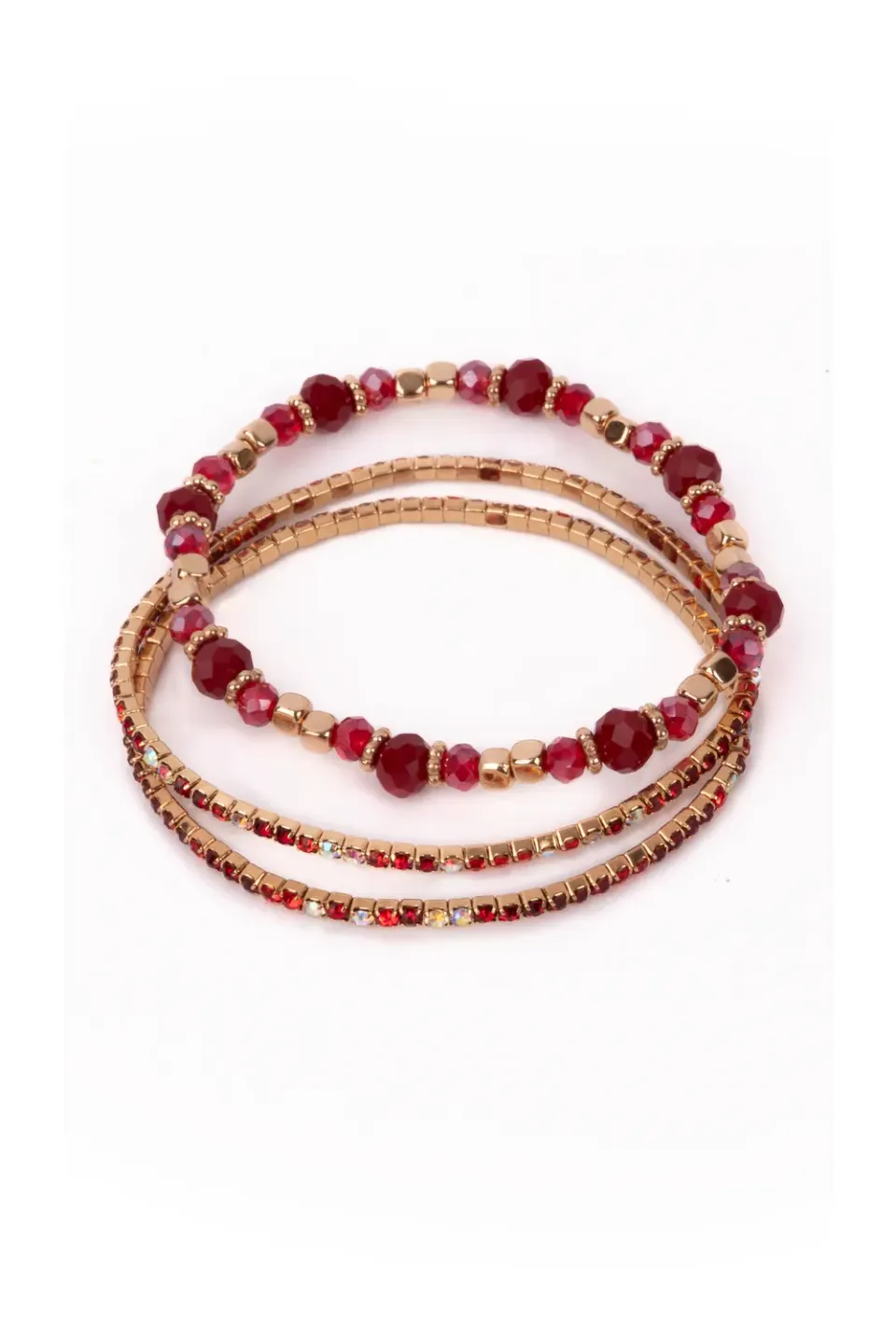 Great Pretenders Boutique Ruby Red Bracelet Set bracciali rossi