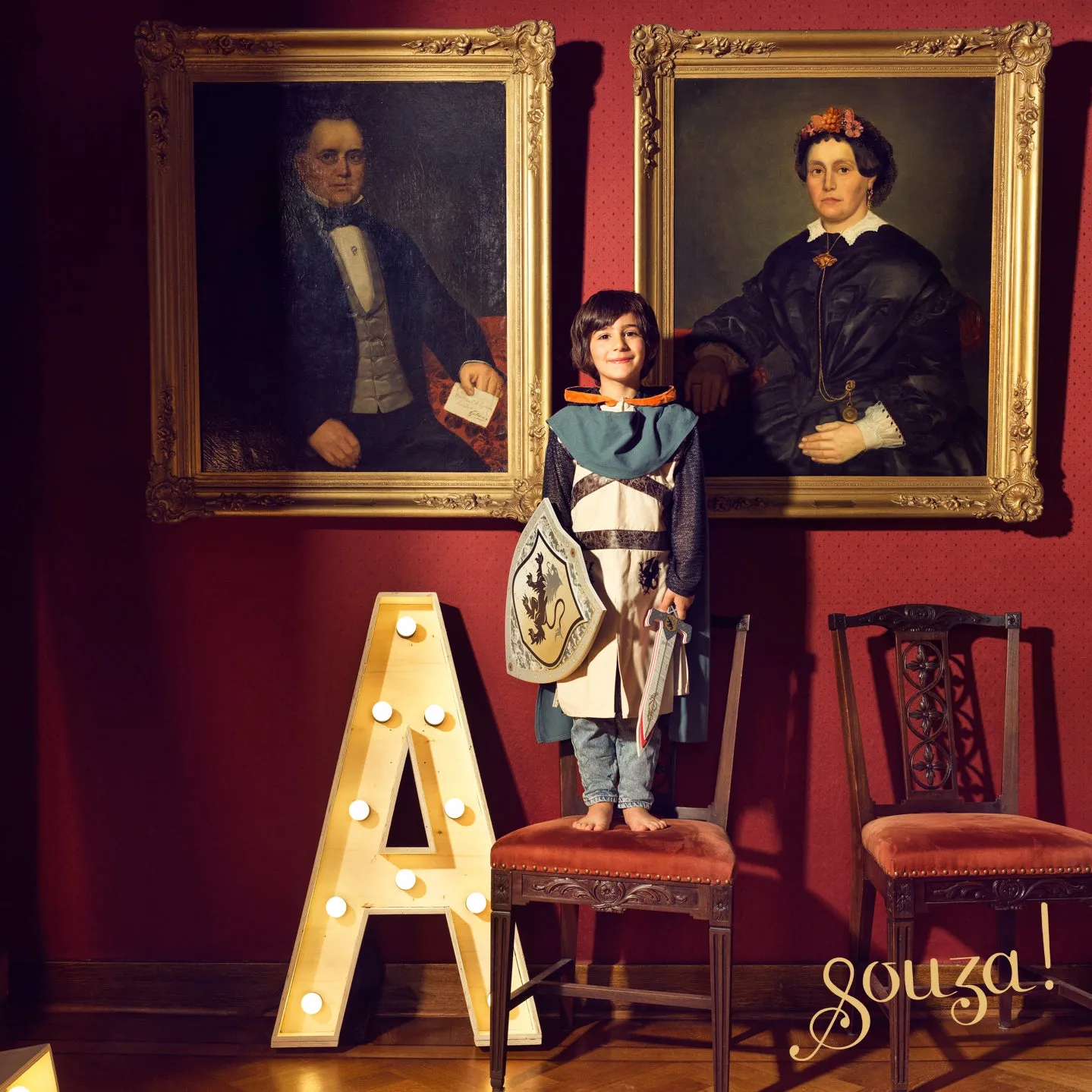 Souza! Geoffrey costume cavaliere bambino