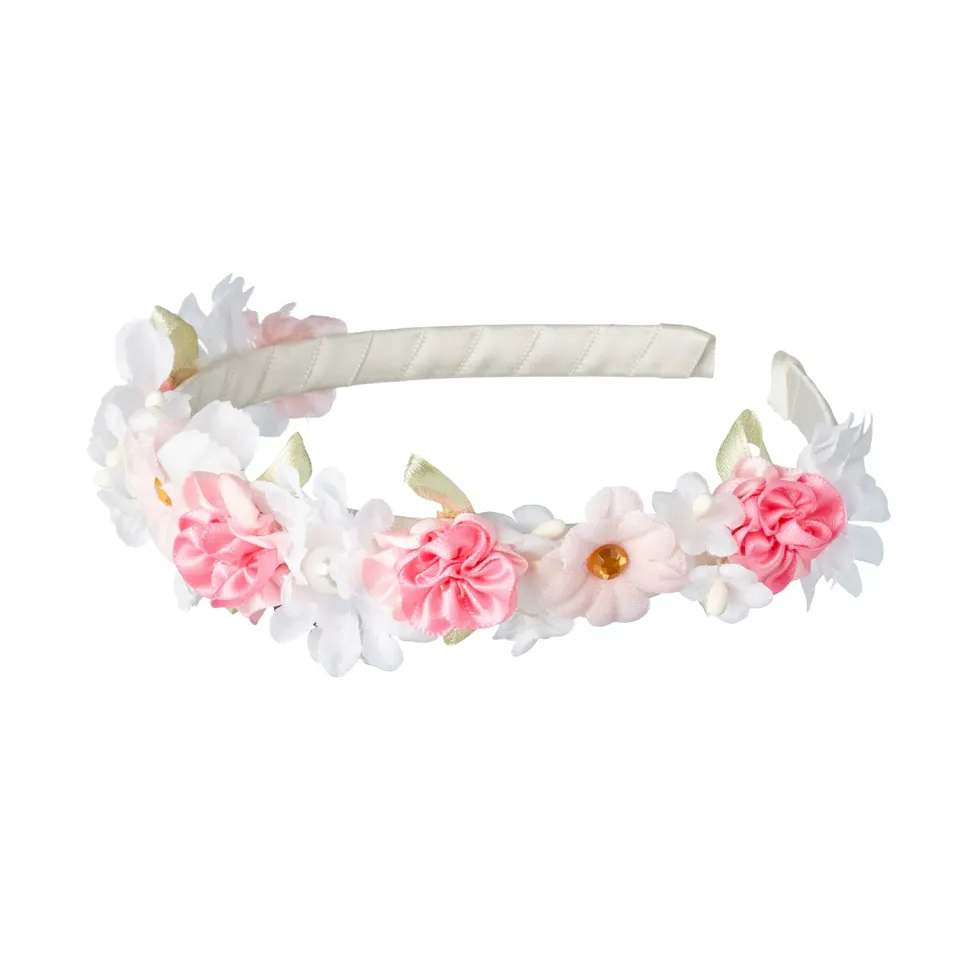 Souza! Harleen flower tiara bambina 1 pz fiori rosa
