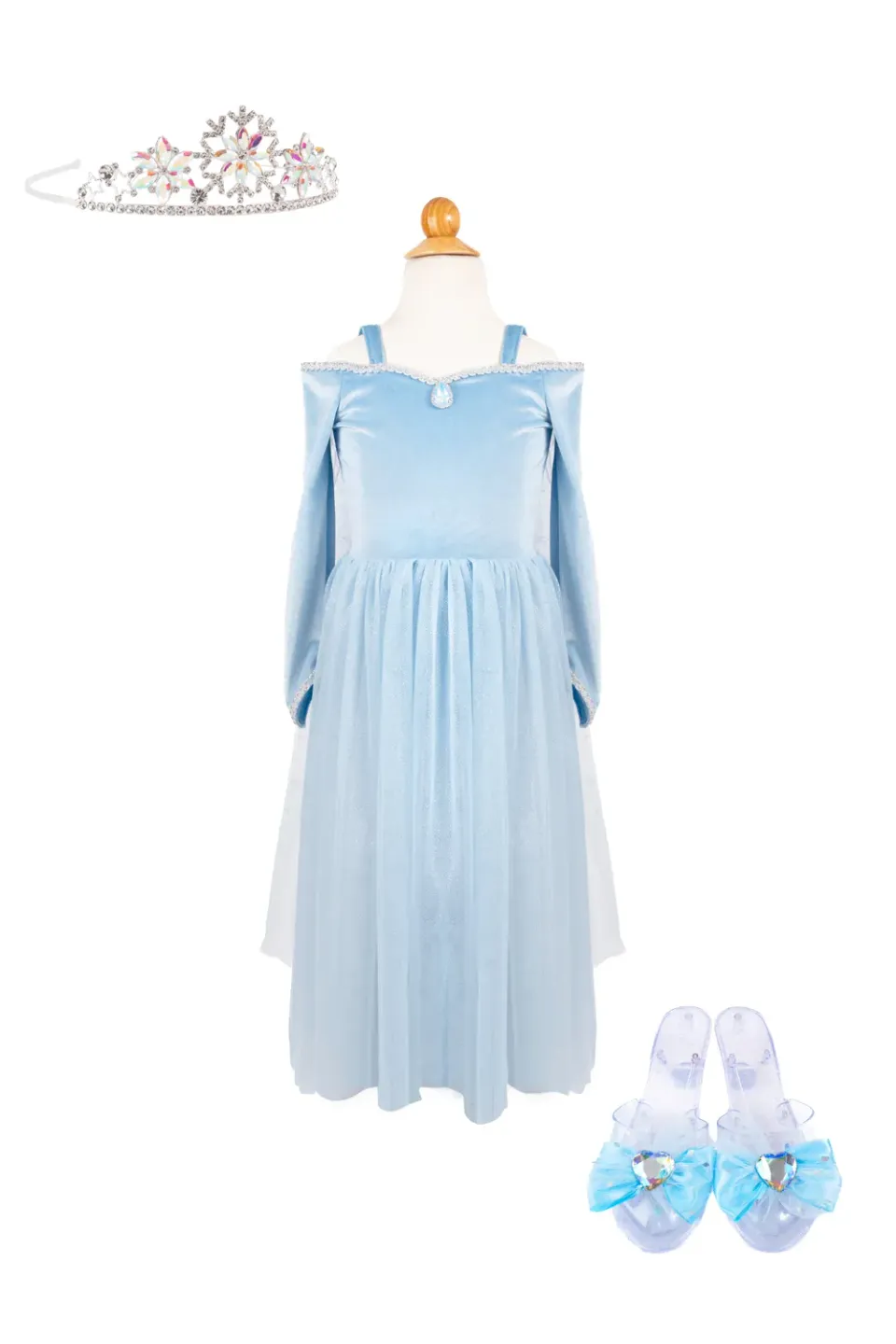 Great Pretenders Velvety Sisters Forever costume principessa 3 pezzi neve