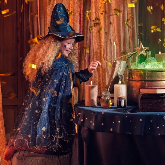 Souza! Mélusine mantello mago nero bambina