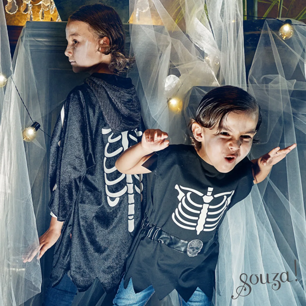 Souza! Casper tunica costume scheletro cotone