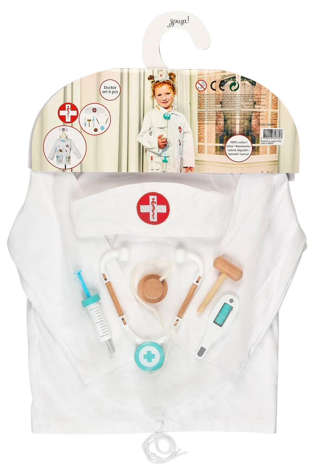 Souza Doctor Set costume dottore 4-7 anni cotone