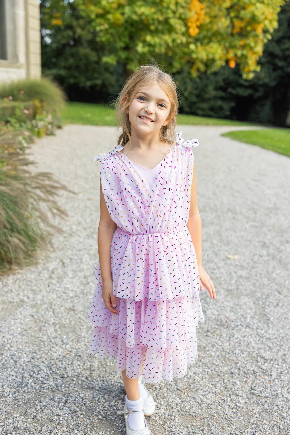 Great Pretenders Funfetti vestito rosa coriandoli tulle