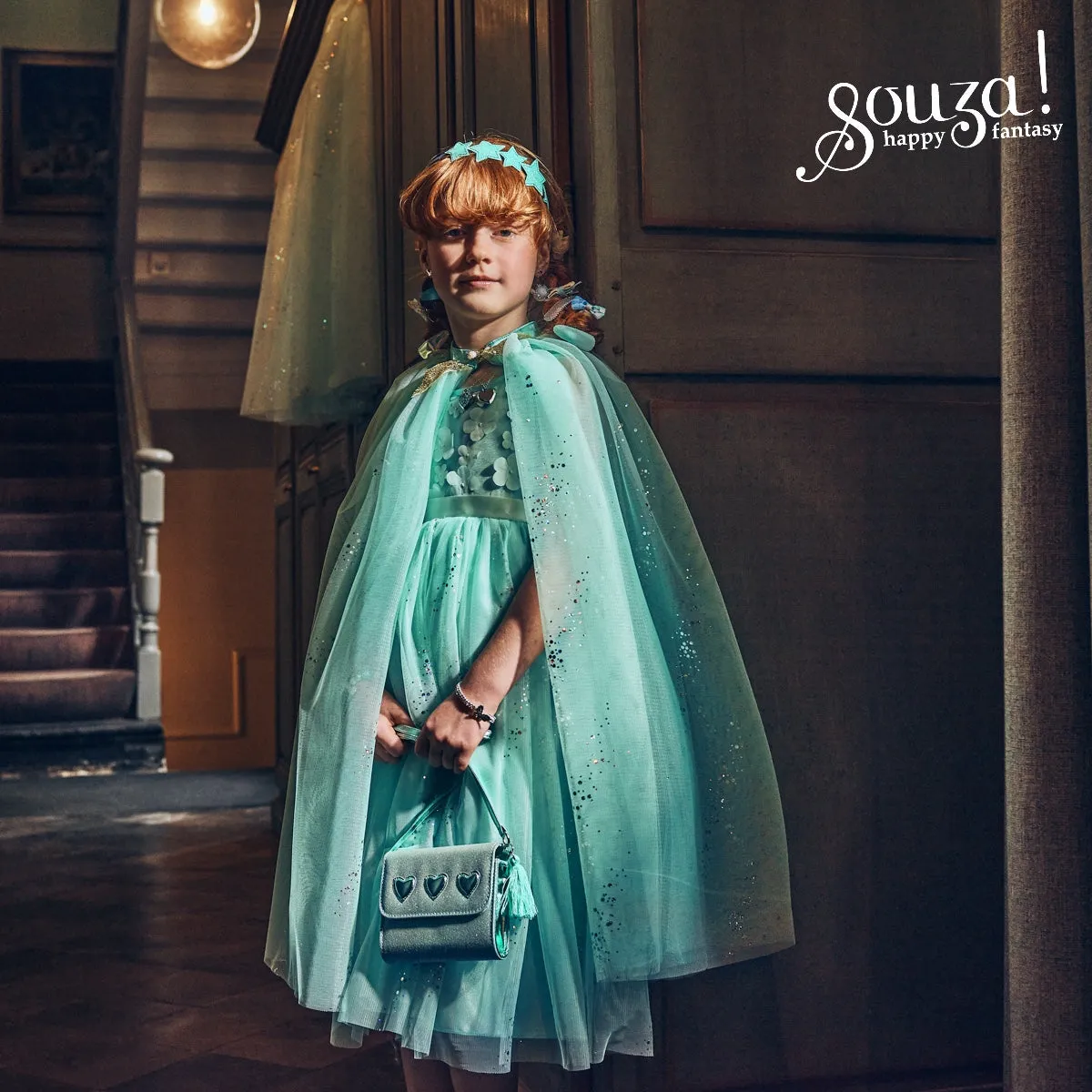 Souza! Josiana mantello principessa bambina verde