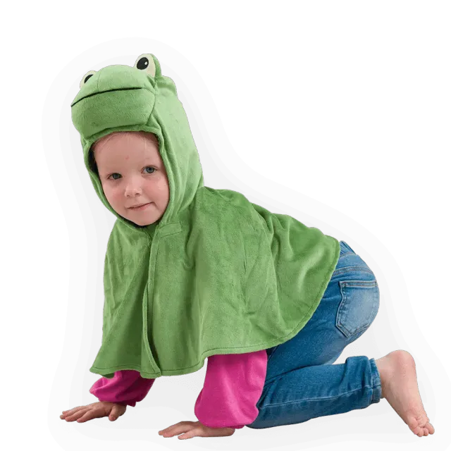 PRETEND TO BEE Frog mantello rana bimbi verde