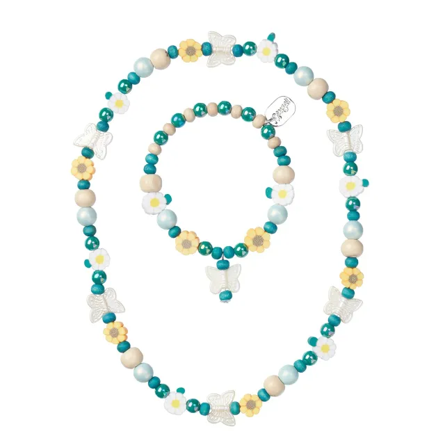 Souza Thaxa Flower set collana e bracciale fiore pastel