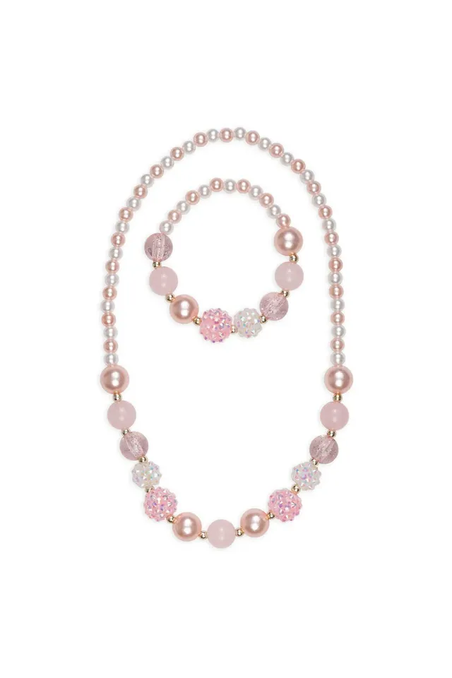 Great Pretenders Pinky Pearl set collana bracciale perle rosa