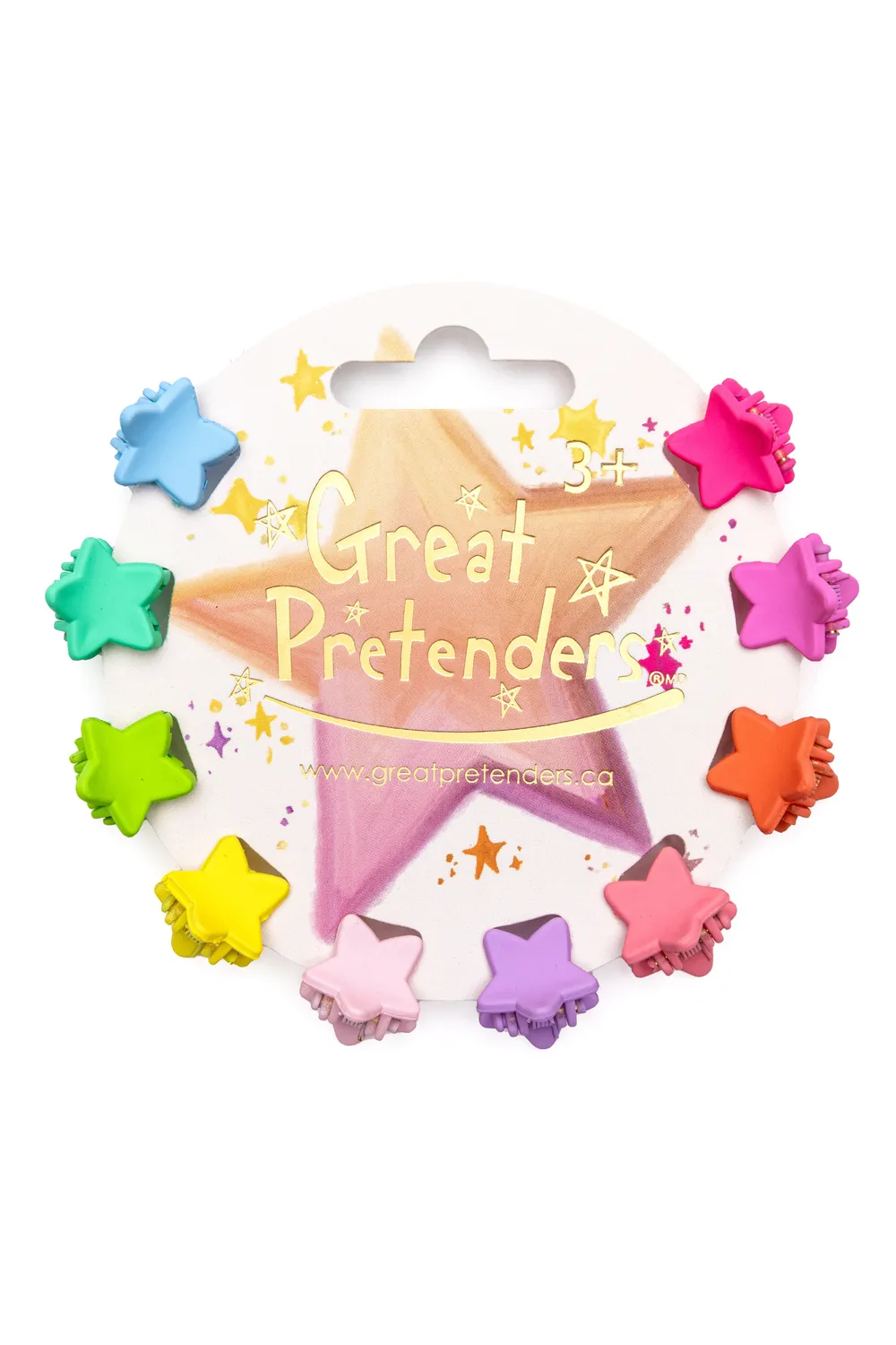 Great Pretenders Rainbow Star Mini mollettine capelli 10 pz