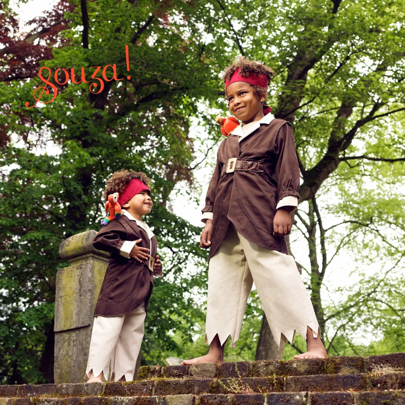Souza! Christophe costume pirata bambino marrone cotone