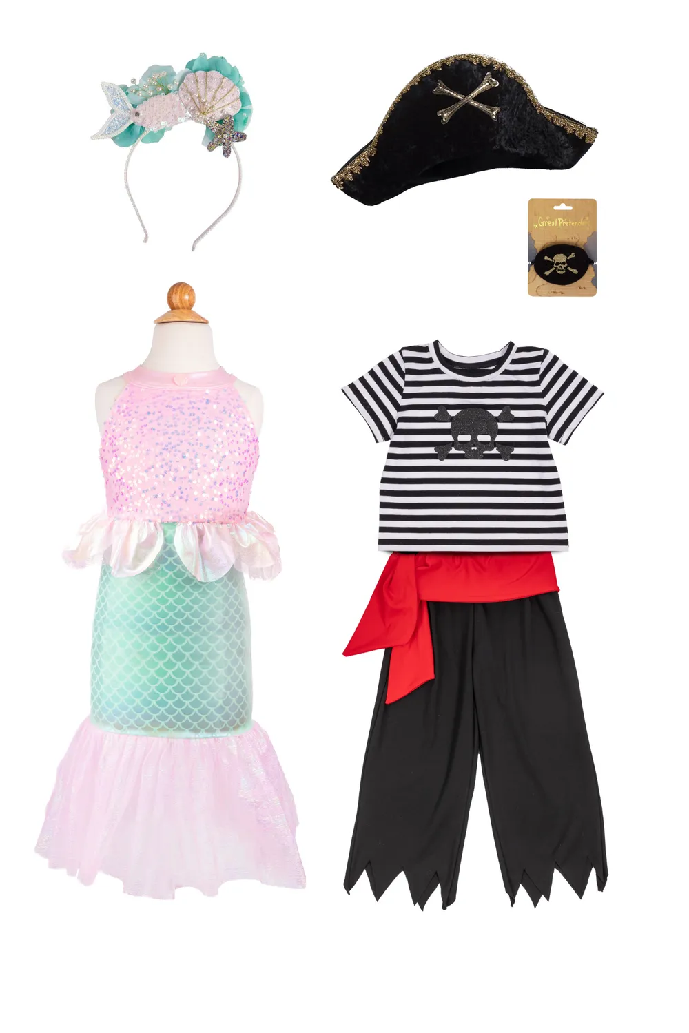 Great Pretenders Pirate & Mermaid costume bambini duo pirata e sirena