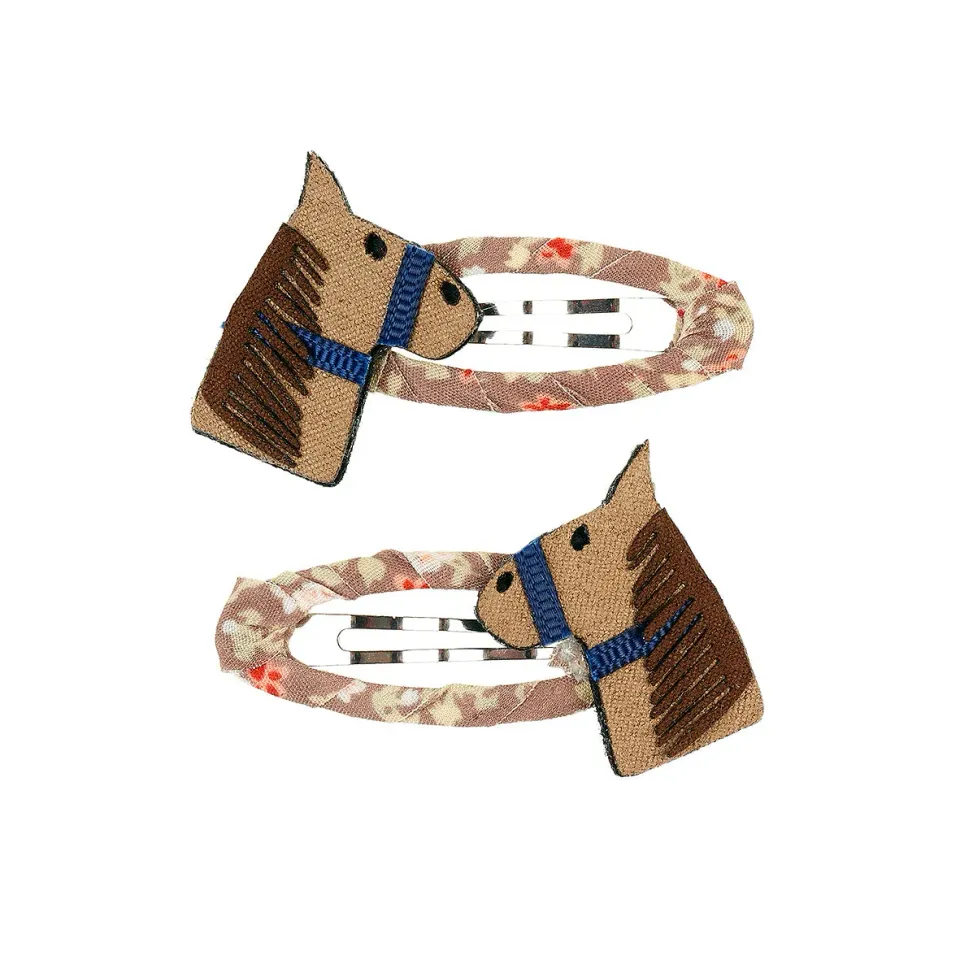 Souza! Horse mollette capelli cavallo 2 pezzi marrone