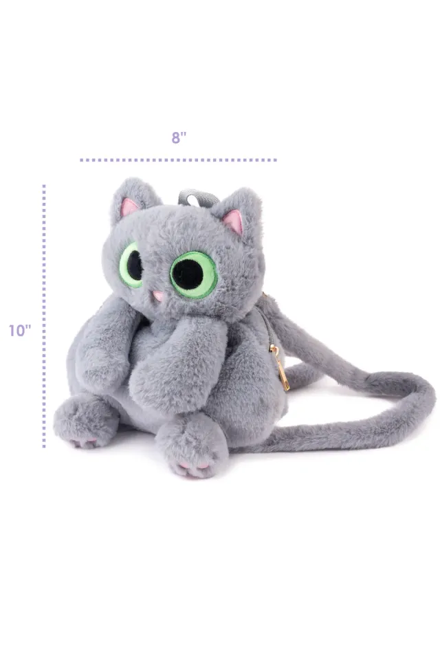 Great Pretenders Cutie Kitty zaino gatto peluche grigio