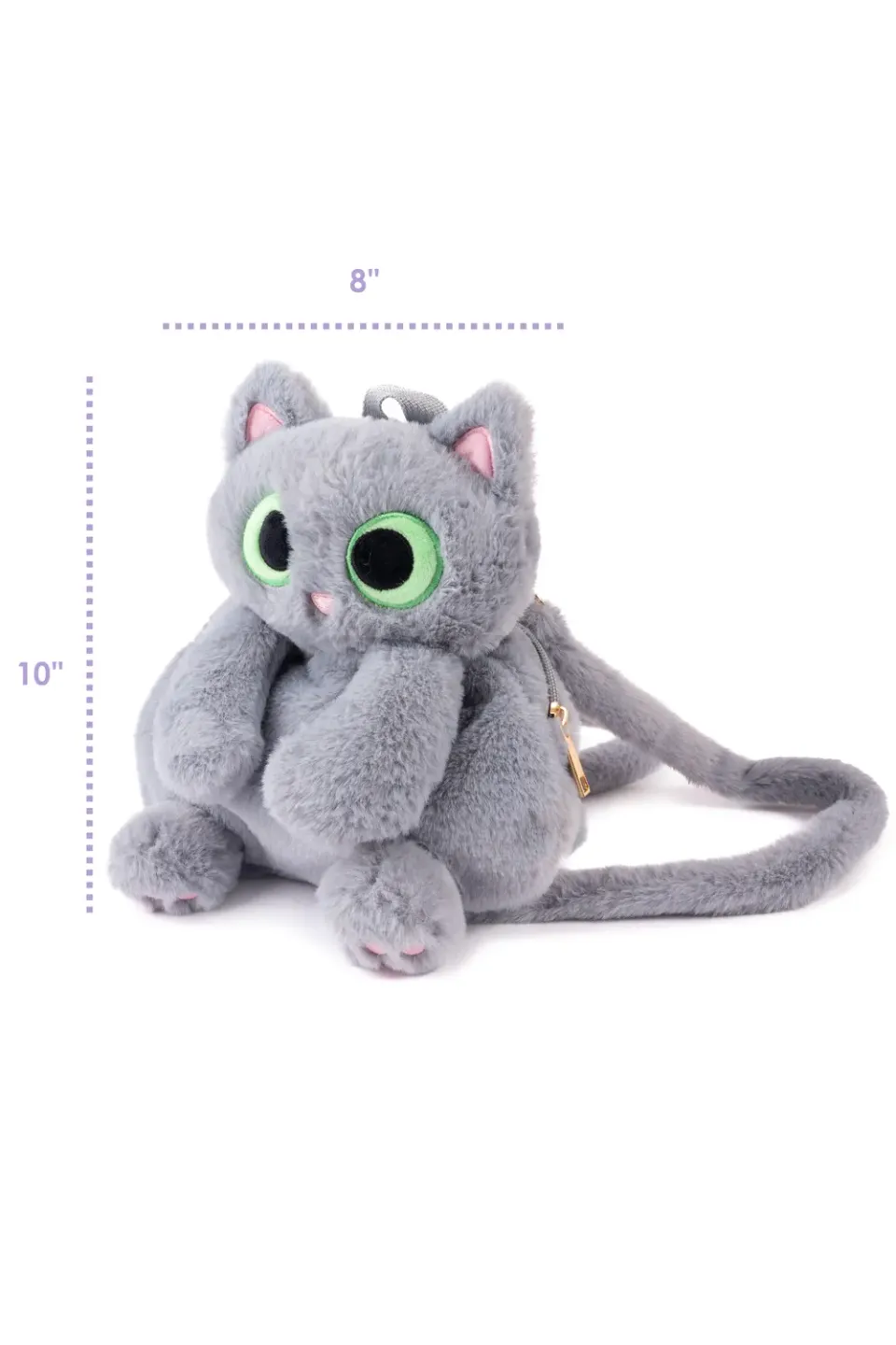 Great Pretenders Cutie Kitty zaino gatto peluche grigio