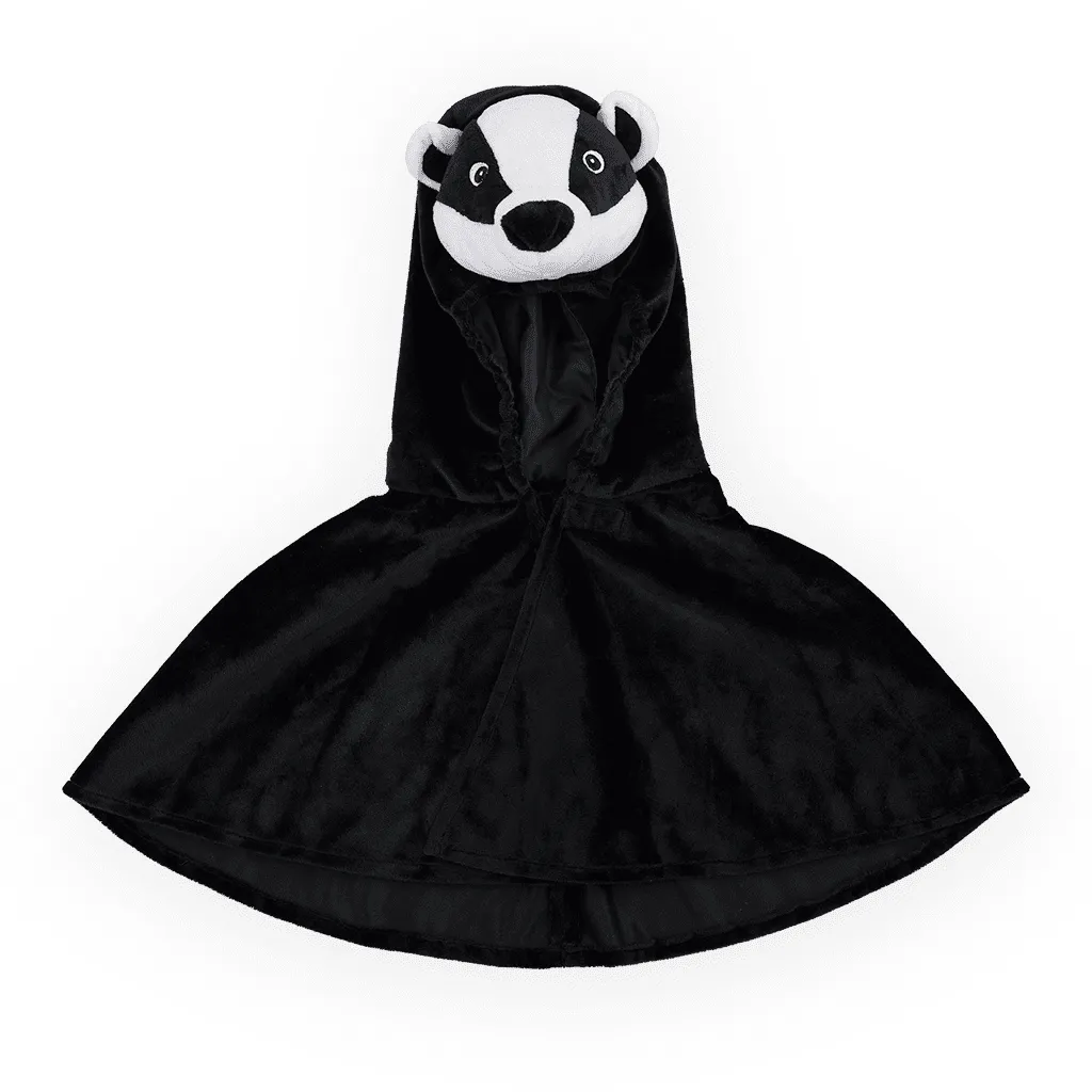 PRETEND TO BEE Badger Dress Up Cape mantello tasso nero