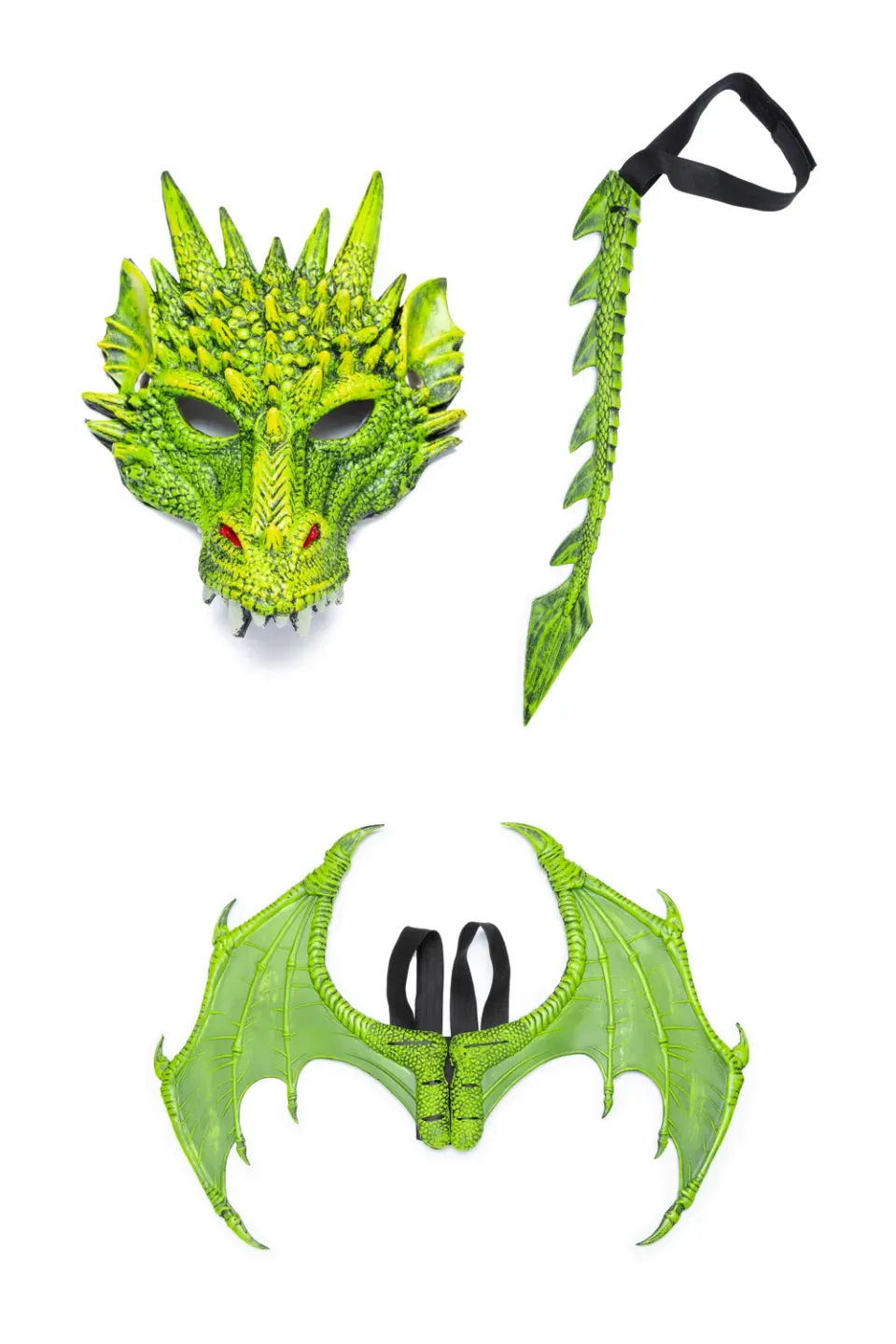 Great Pretenders Green Dragon travestimento drago con ali e coda