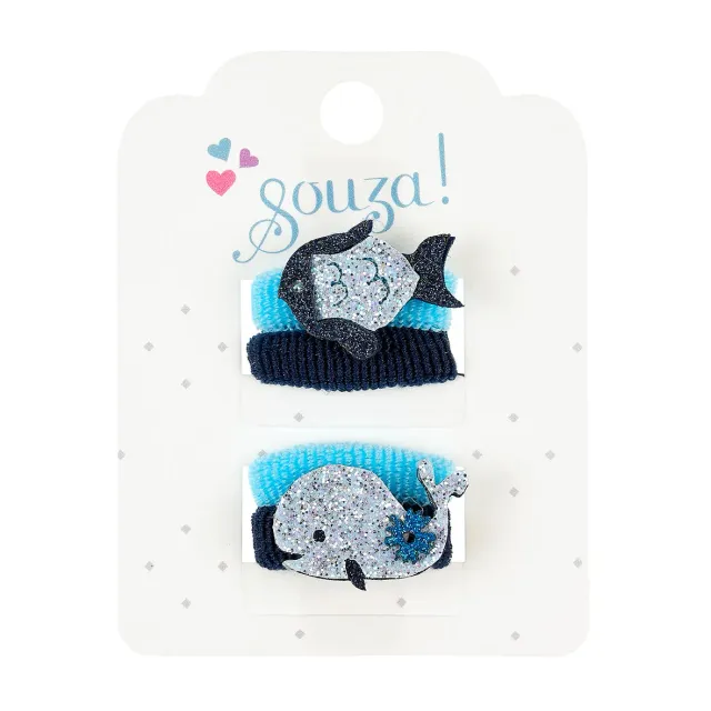 Souza Luna Fish elastici capelli bambina blu 4 pz