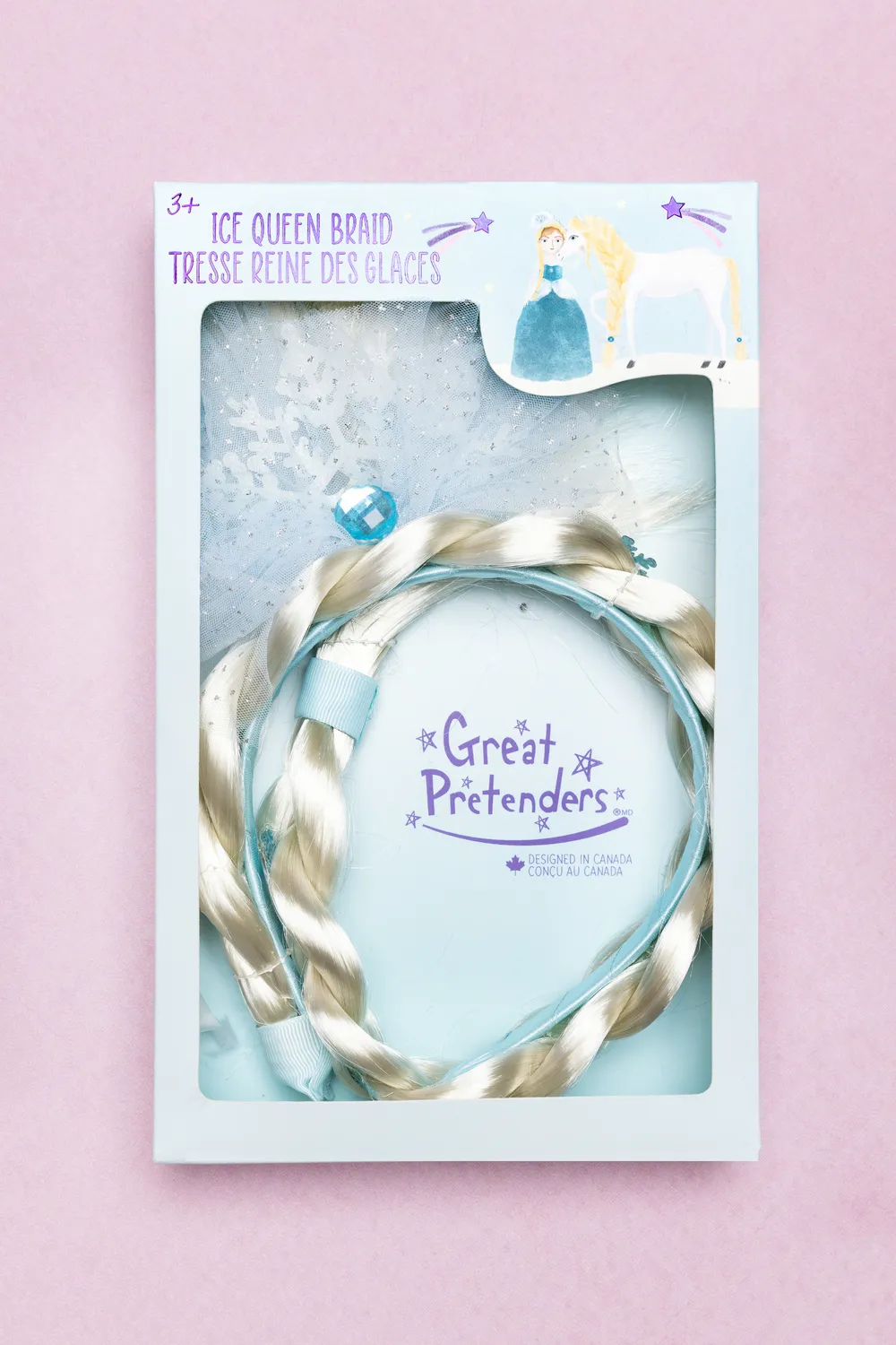 Great Pretenders Ice Queen Princess treccia per capelli bionda