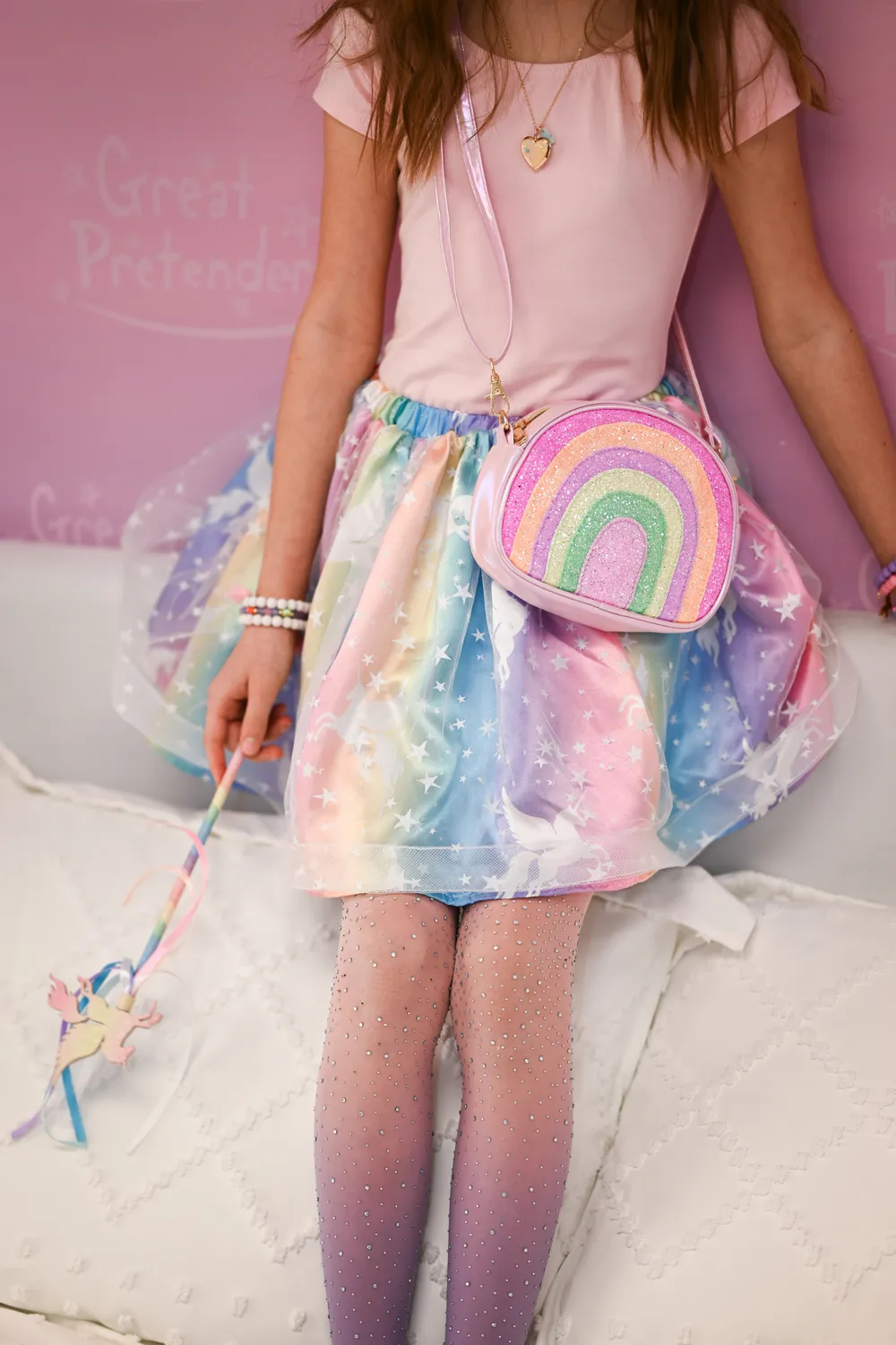 Great Pretenders Rainbow Shine Purse borsetta arcobaleno