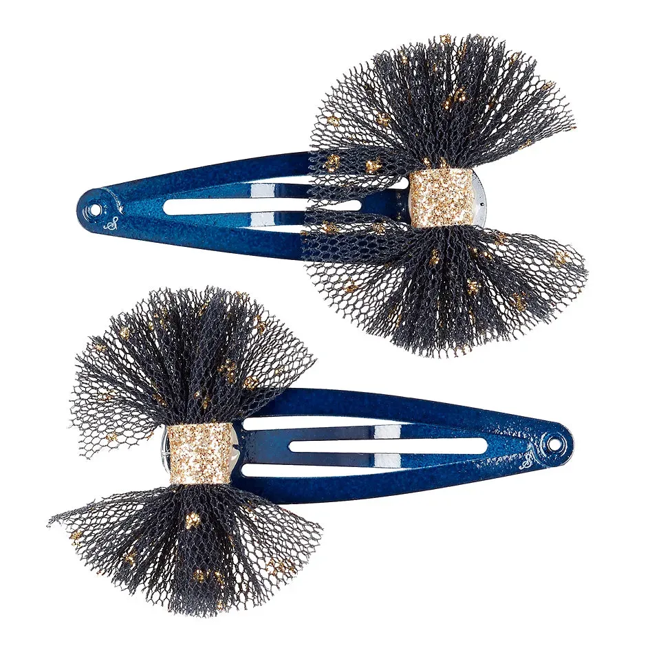 Souza Celia Bow Mollettine Fiocco Blu Navy 2 pz