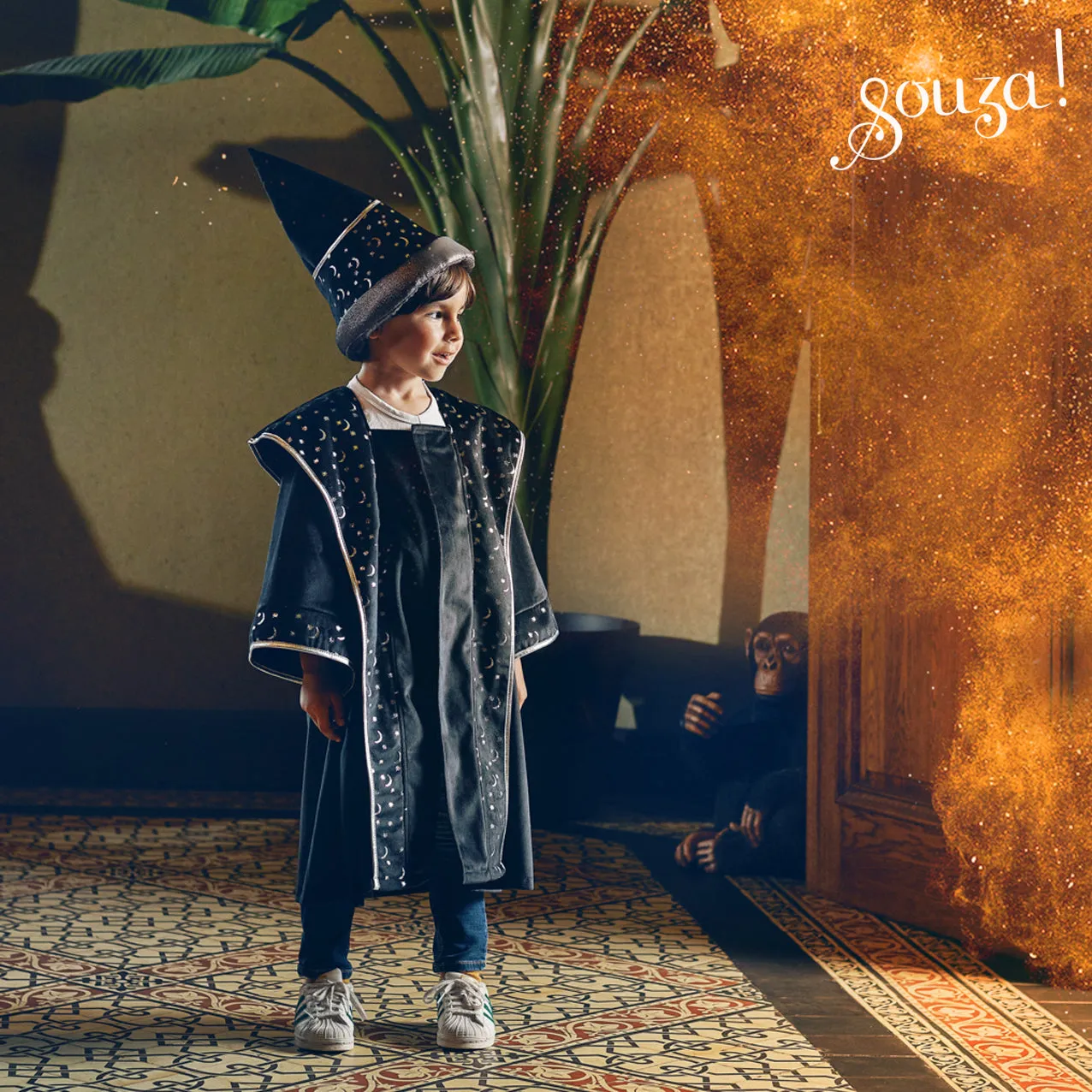 Souza! Ralph mantello mago nero 4-8 anni halloween