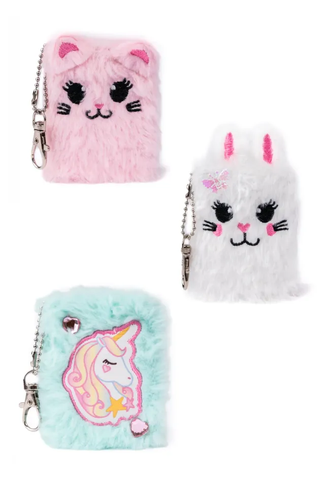 Great Pretenders Mini Furry Friends diario portachiavi peloso 3 pezzi
