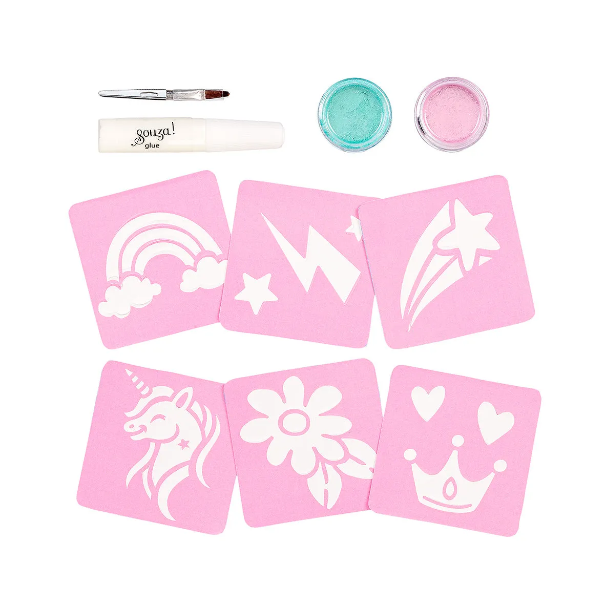 Souza! Unicorn set tatuaggi glitter bimba