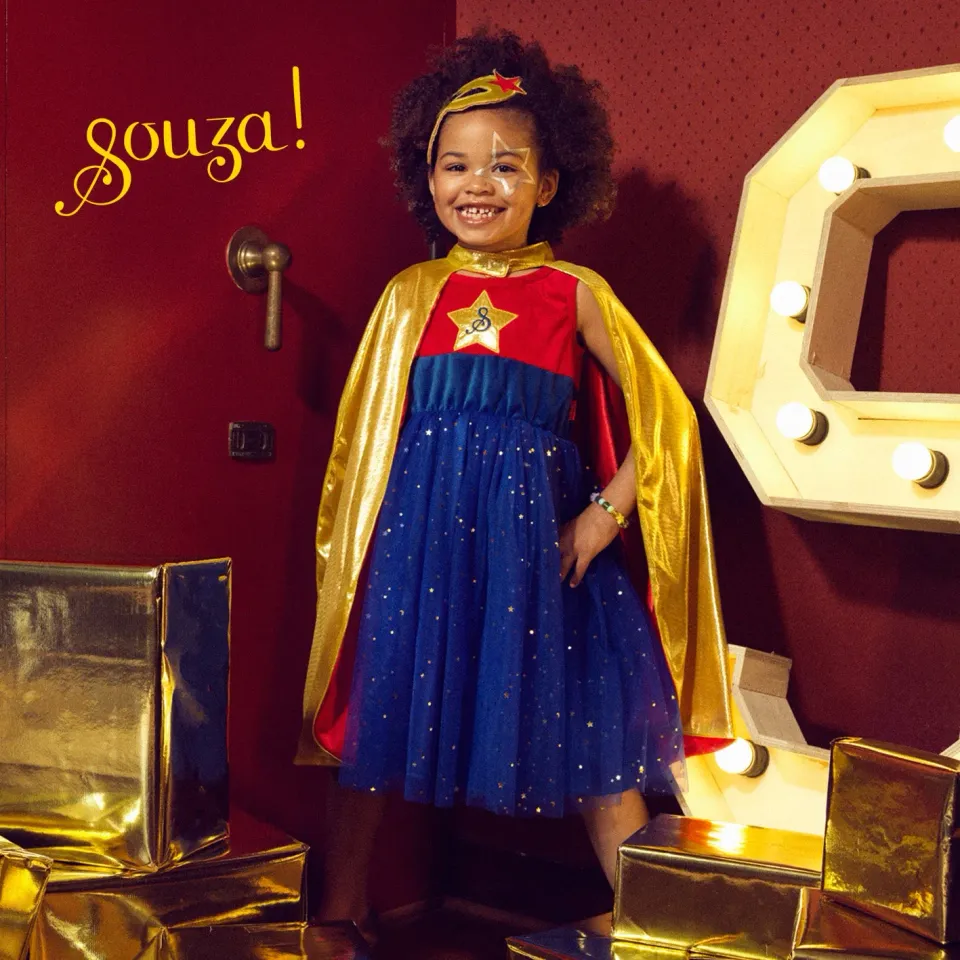 Souza Super Hero Girl costume bambina con maschera