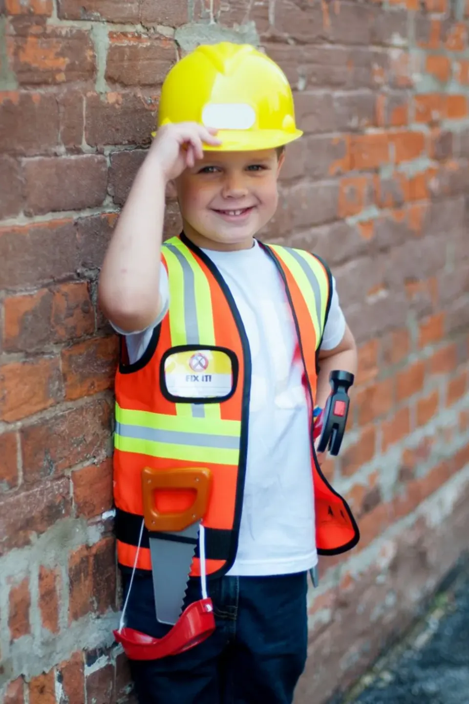 Great Pretenders Construction costume operaio 7 pezzi
