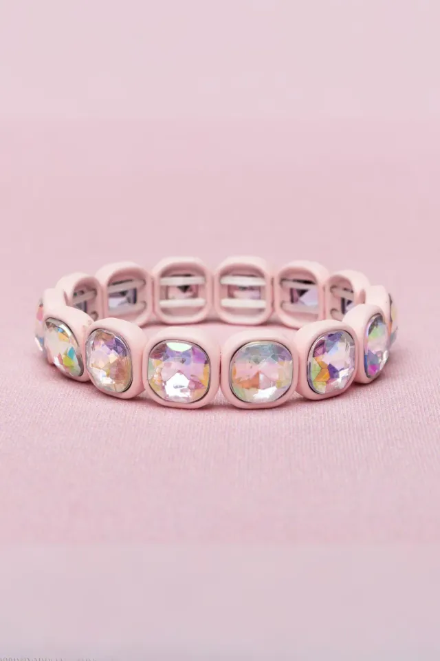 Great Pretenders Boutique Chic Swiftie Pink Gem Bracelet bracciale rosa