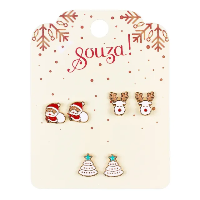 Souza! Christmas orecchini bambina 3 paia