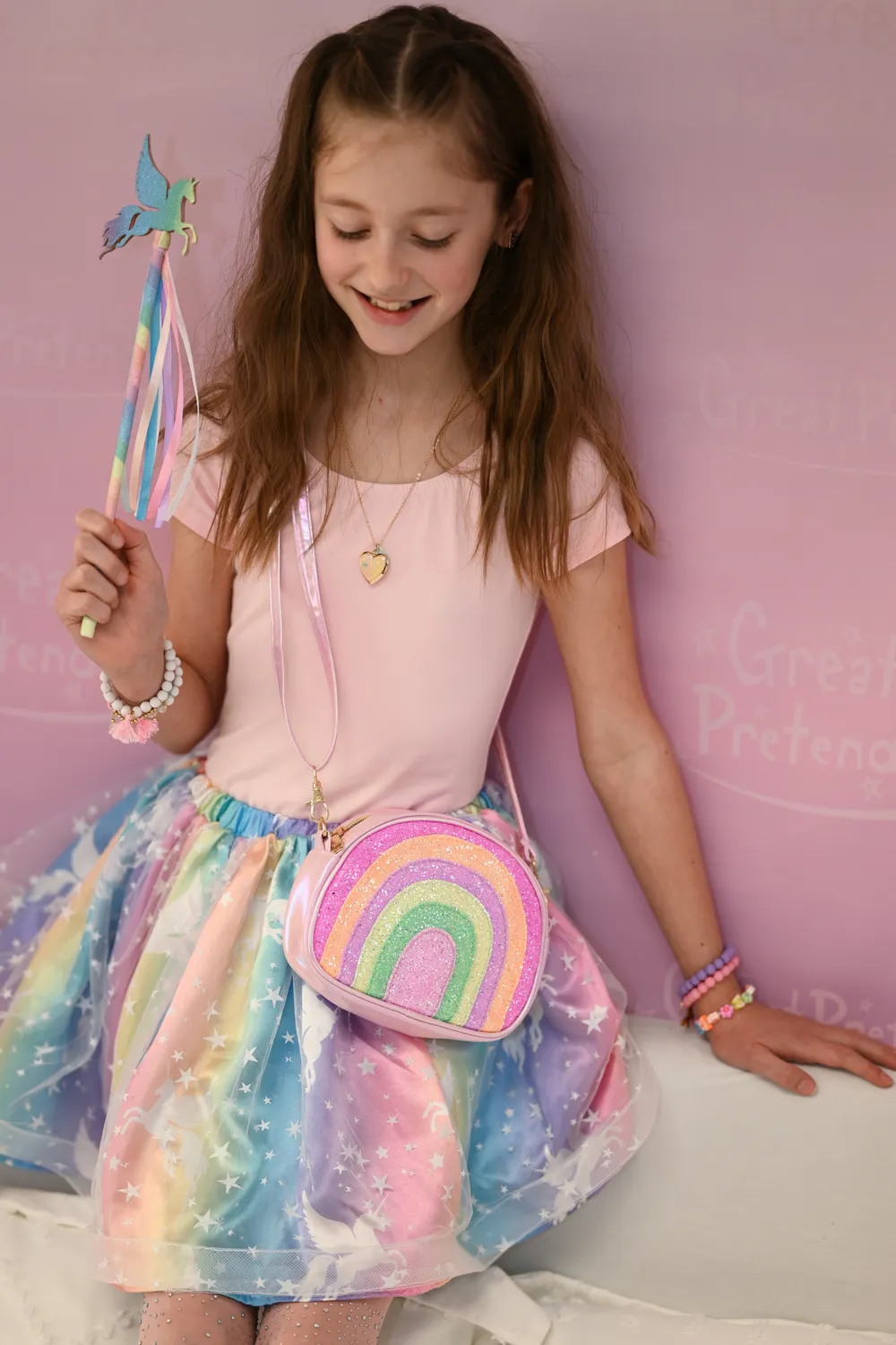 Great Pretenders Rainbow Shine Purse borsetta arcobaleno