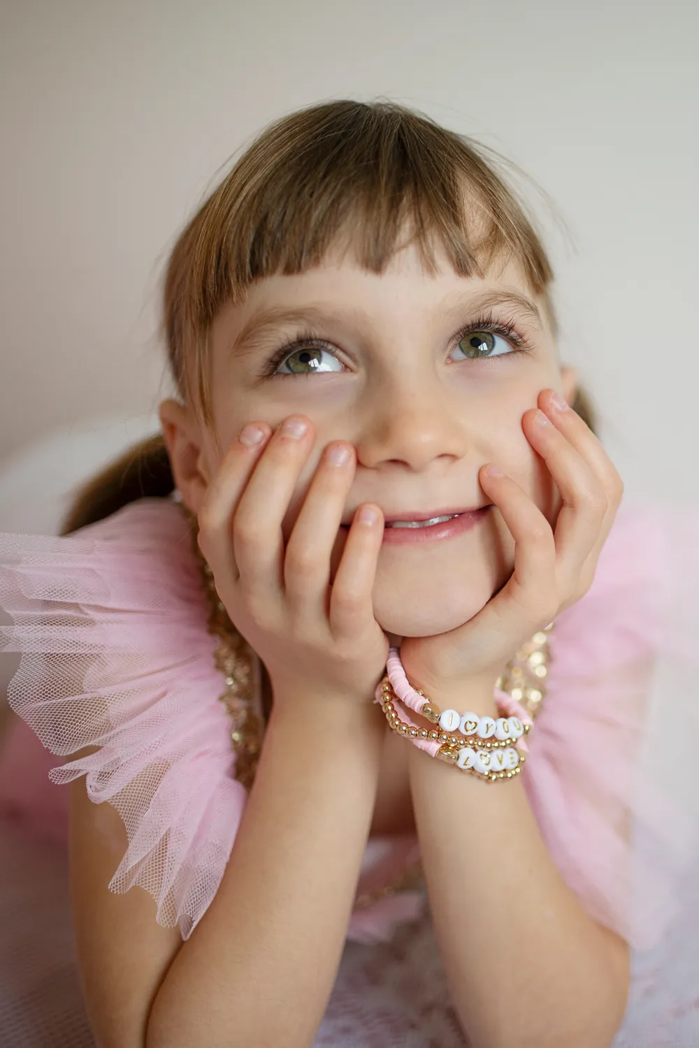 Great Pretenders Pink Love bracciali 4 pezzi rosa oro