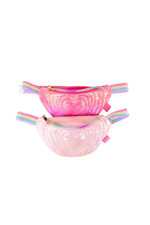 Great Pretenders Heartstrings Puffy Fanny Pack marsupio rosa