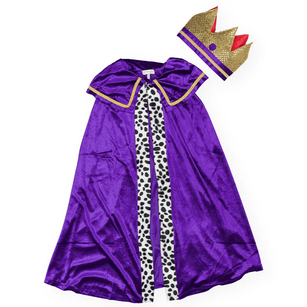 PRETEND TO BEE Costume Re bambino mantello corona 3-9 anni
