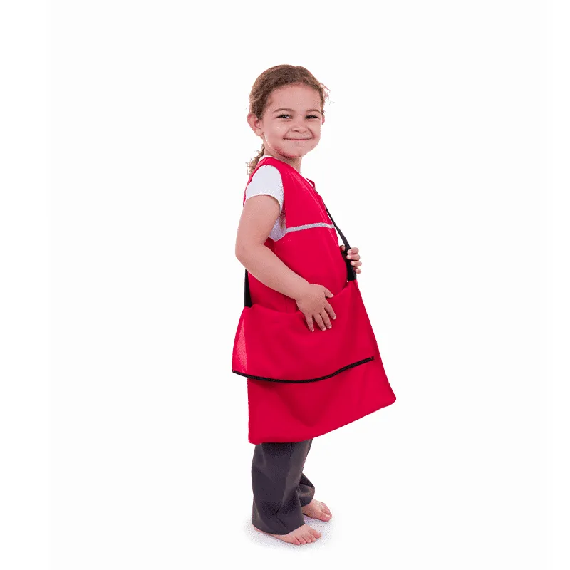 Pretend to Bee Costume Postino Rosso con Borsa e Pantaloni