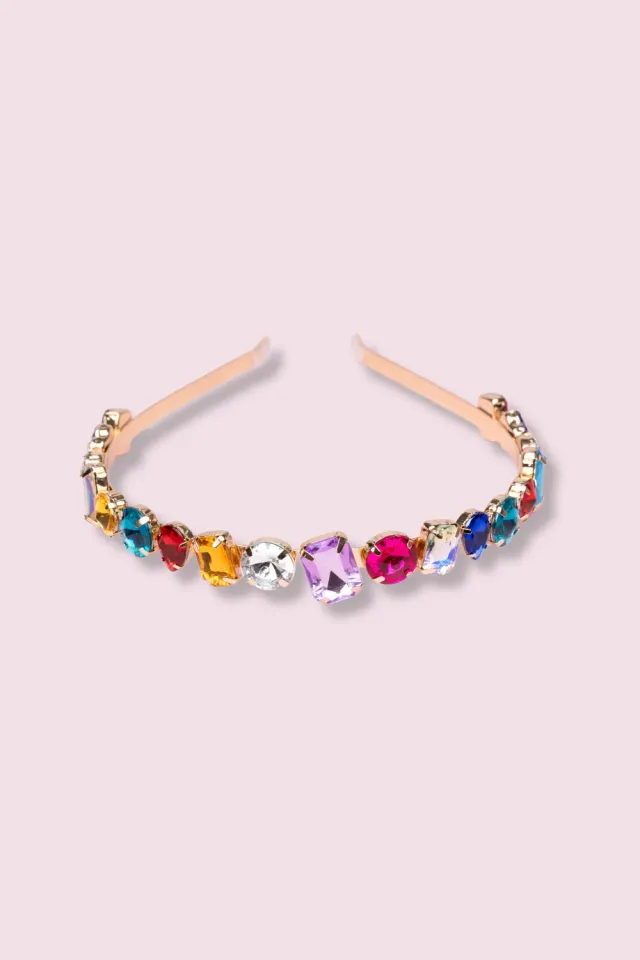 Great Pretenders Boutique Chunky Gem cerchietto con gemme