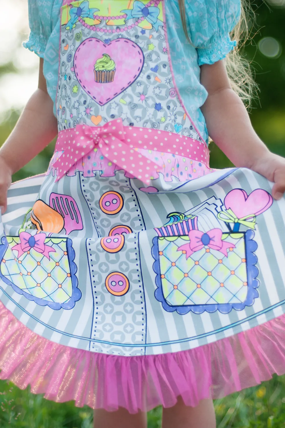 Great Pretenders Colour-An-Apron grembiule cuoco 5-6 anni