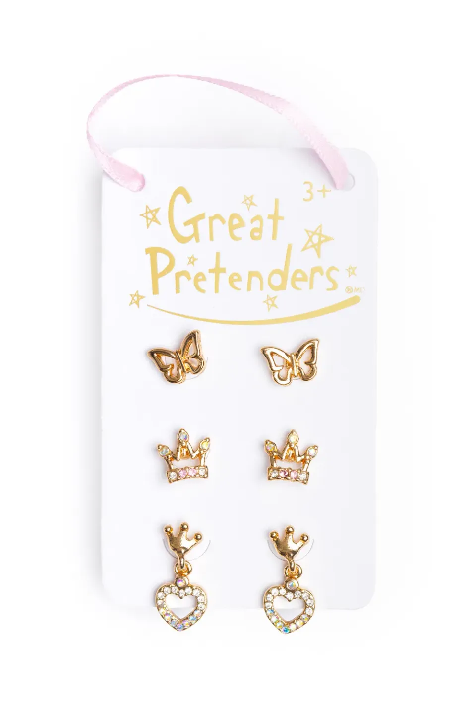 Great Pretenders Boutique Royal Crown orecchini 3 paia
