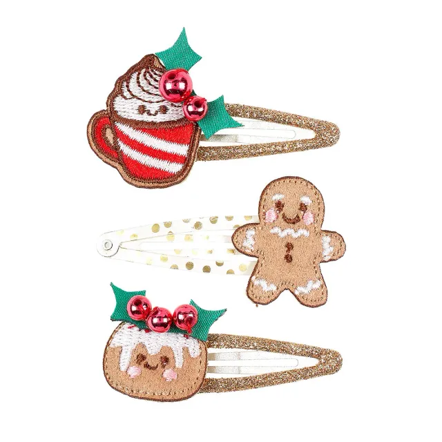 Souza Curille mollette capelli bambina 3 pezzi Natale