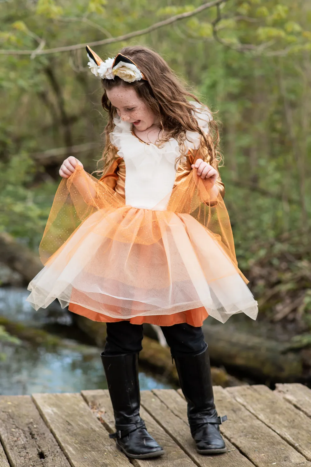 Great Pretenders Woodland Fox costume volpe arancione con cerchietto
