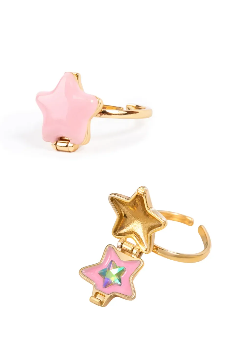 Great Pretenders Tiny Treasures anello medaglione stella rosa