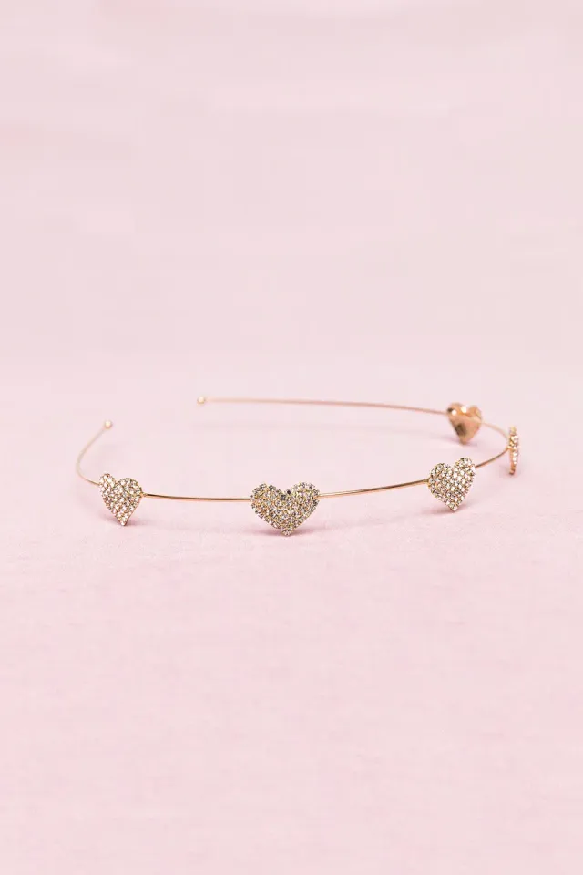 Great Pretenders Boutique Rhinestone Heart cerchietto bimba cuori