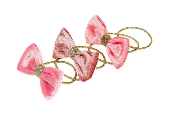 Souza! Marinne Elastici Fiocco Rosa per Capelli