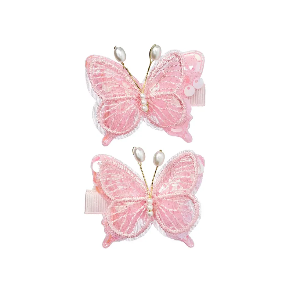 Souza Chaja mollette capelli farfalla rosa 2 pezzi